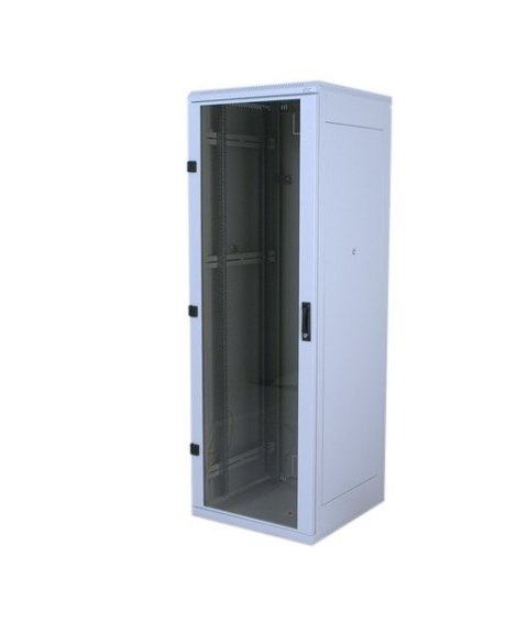 Triton 19" Delta S rack 18U/600x600, glass grey Stojak wolnostojący Szary
