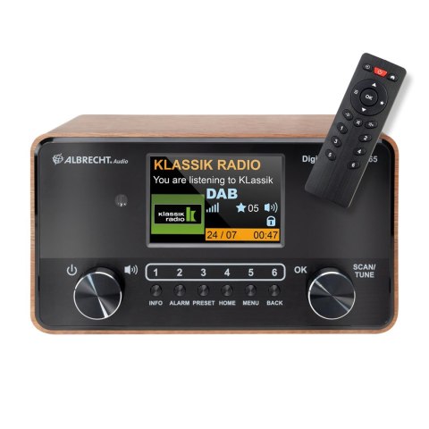 Radio cyfrowe Albrecht DR 865 Senior, drewno
