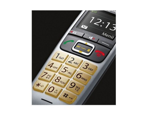 Gigaset E560 wewnętrzny telefon bezprzewodowy z dużymi przyciskami - platynowy