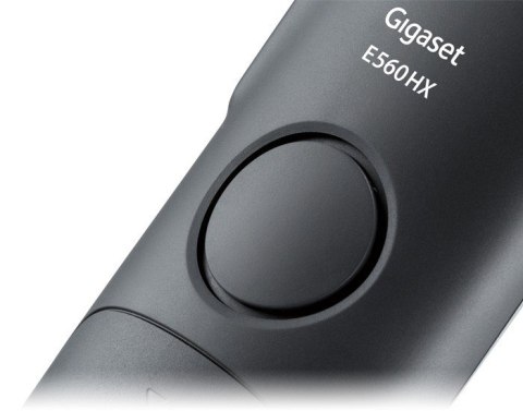 Gigaset E560HX int. słuchawka z przyciskiem Gro i podstawką ładującą - platynowa