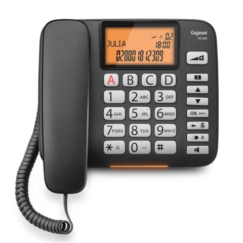 Telefon przewodowy Gigaset DL580 z wyświetlaniem numeru