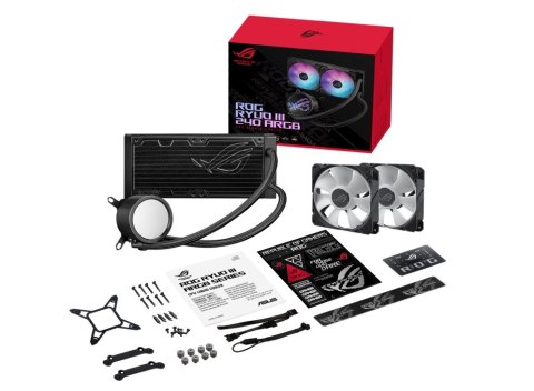 ASUS ROG Ryuo III 240 ARGB Procesor Zestaw do chłodzenia płynami 12 cm Czarny