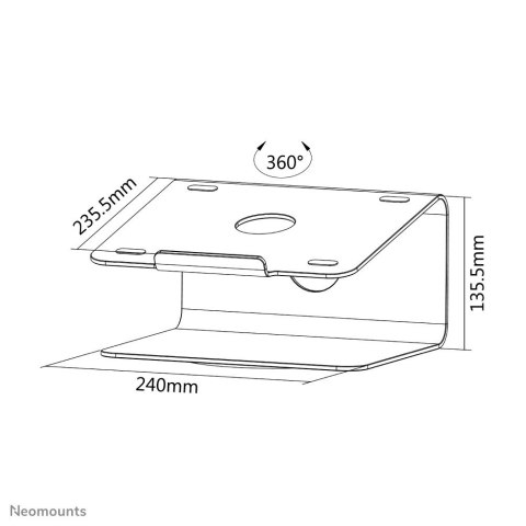 Neomounts NSLS050 stojak na laptop Podstawka na notebooka Srebrny 43,2 cm (17")