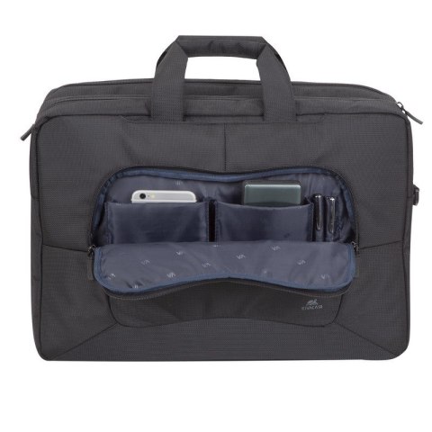 Torba do notebooka 17,3" RIVACASE Tegel czarna, z materiału wodoodpornego