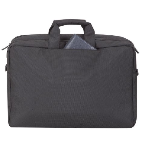Torba do notebooka 17,3" RIVACASE Tegel czarna, z materiału wodoodpornego