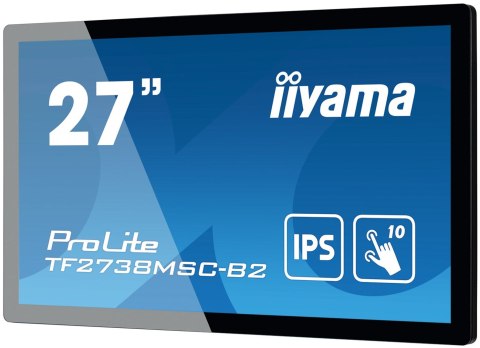 Iiyama ProLite TF2738MSC-B2 monitor komputerowy 68,6 cm (27") 1920 x 1080 px Full HD LED Ekran dotykowy Przeznaczony dla wielu u