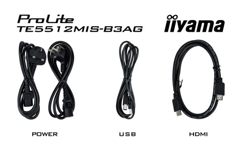 Iiyama TE5512MIS-B3AG signage display Kiosk 139,7 cm (55") LCD Wi-Fi 400 cd/m2 4K Ultra HD Czarny Ekran dotykowy Procesor wbudow