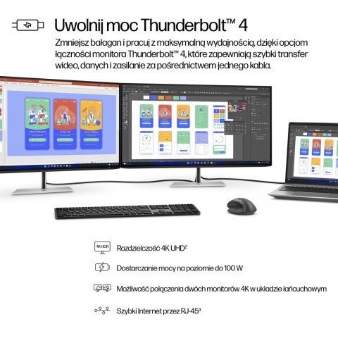 HP Monitor Pro seria 7 4K Thunderbolt 4 - 732pk, 31,5"