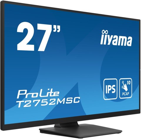 Iiyama ProLite T2752MSC-B1 monitor komputerowy 68,6 cm (27") 1920 x 1080 px Full HD LED Ekran dotykowy Czarny