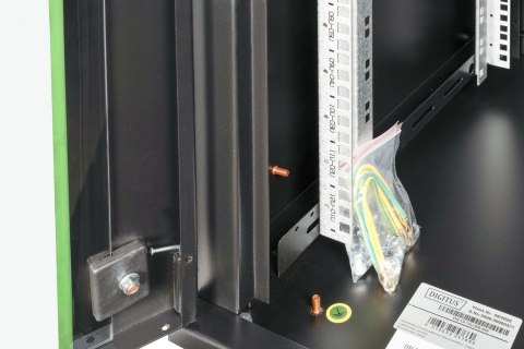 Digitus Szafa sieciowa wisząca Unique 19" 12U rack 600x600, drzwi szyba, czarny, niedzielona, złożona, 100kg