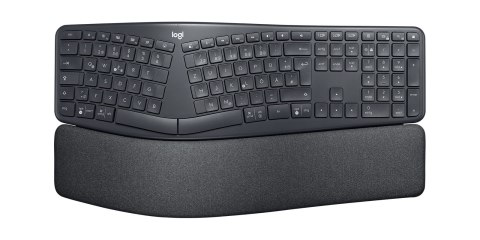 Logitech ERGO K860 for Business klawiatura Biuro Bluetooth Niemiecki Grafitowy