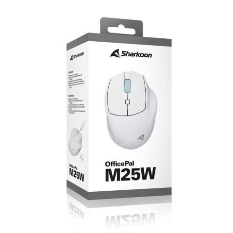 Mysz optyczna OFFICEPAL M25W WHITE/WIRELESS OPTICAL MOUSE 4.000 DPI