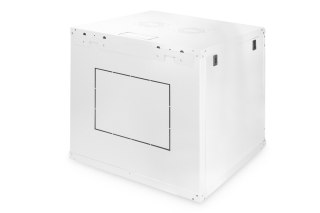 Szafa sieciowa wisząca DYNAmic 19" 9U rack 600x600, drzwi szyba, szary, niedzielona, złożona, 60kg