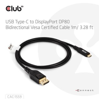 Kabel USB-C to DP 1M/M/M CAC-1559 Club3D