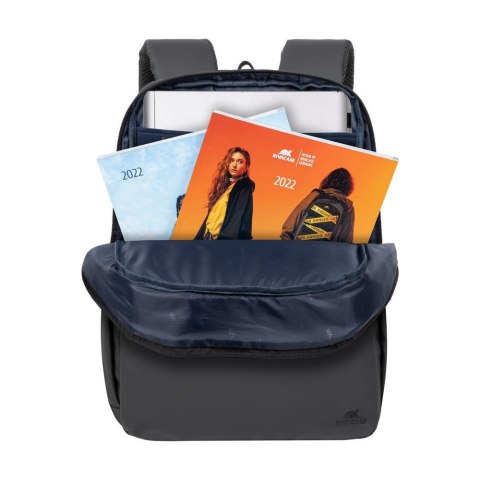 Plecak do notebooka 15,6" RIVACASE ECO Tegel 8435, czarny, z ekologicznego, wodoodpornego materiału z recyklingu (rPET)