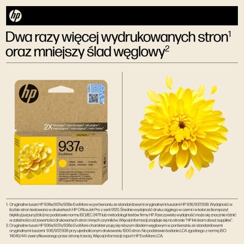 HP 937E EVOMORE YELLOW/EN/DE/PL/CZ INK CARTRIDGE