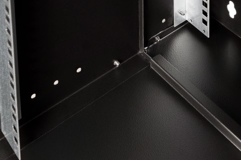 Szafa sieciowa wisząca 19" 12U, SOHO PRO 595 x 540 x 400 mm, drzwi szyba, czarny, niezłożona, 60kg