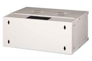 Szafa sieciowa wisząca 19" 4U, SOHO PRO 240 x 540 x 400 mm, drzwi szyba, szary, niezłożona, 60kg