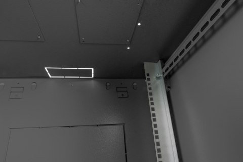 Szafa sieciowa wisząca DYNAmic 19" 16U rack 600x600, drzwi szyba, czarny, niedzielona, złożona, 60kg