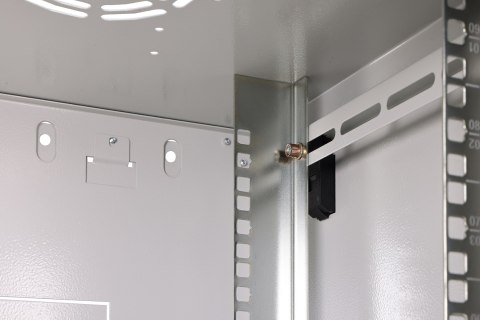 Szafa sieciowa wisząca DYNAmic 19" 9U rack 600x450, drzwi szyba, szary, niedzielona, złożona, 60kg