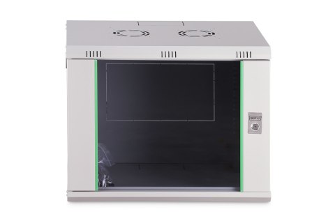 Szafa sieciowa wisząca DYNAmic 19" 9U rack 600x450, drzwi szyba, szary, niedzielona, złożona, 60kg