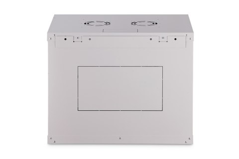 Szafa sieciowa wisząca DYNAmic 19" 9U rack 600x450, drzwi szyba, szary, niedzielona, złożona, 60kg
