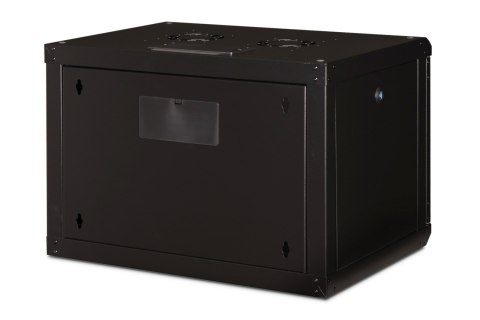 Szafa sieciowa wisząca Unique 19" 7U rack 600x450,drzwi szyba, czarny, niedzielona, złożona, 100kg