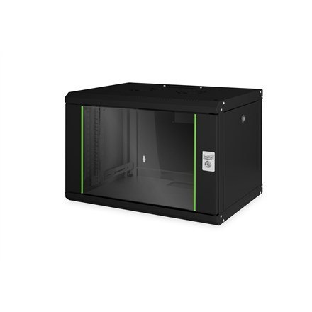 Szafa sieciowa wisząca Unique 19" 7U rack 600x450,drzwi szyba, czarny, niedzielona, złożona, 100kg