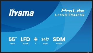 Monitor IIYAMA 139.0cm (55") LH5575UHS-B2AG 16:9 2xHDMI+3xDP+2xUSB (Speditionsversand)