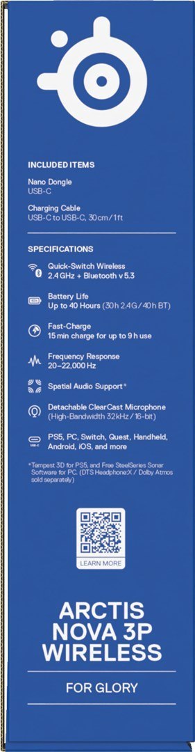Słuchawki Steelseries Arctis Nova 3P Wireless for Playstation, białe