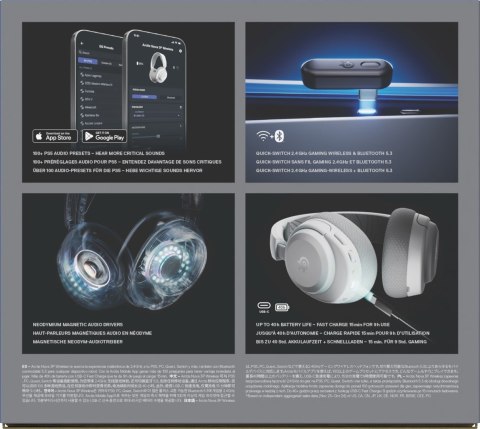 Słuchawki Steelseries Arctis Nova 3P Wireless for Playstation, białe