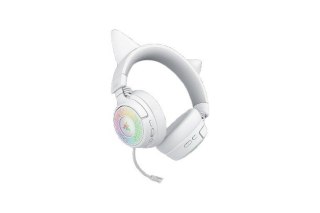 Zestaw słuchawkowy Razer Kraken Kitty V3 Pro Bluetooth Nauszne Mikrofon Bezprzewodowy Biały