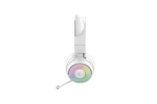 Zestaw słuchawkowy Razer Kraken Kitty V3 Pro Bluetooth Nauszne Mikrofon Bezprzewodowy Biały