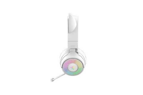 Zestaw słuchawkowy Razer Kraken Kitty V3 Pro Bluetooth Nauszne Mikrofon Bezprzewodowy Biały