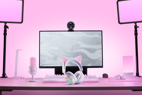 Zestaw słuchawkowy Razer Kraken Kitty V3 Pro Bluetooth Nauszne Mikrofon Bezprzewodowy Biały