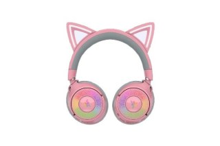 Zestaw słuchawkowy Razer Kraken Kitty V3 Pro Sieć bezprzewodowa/przewodowa Nauszne Bezprzewodowy Kwarc