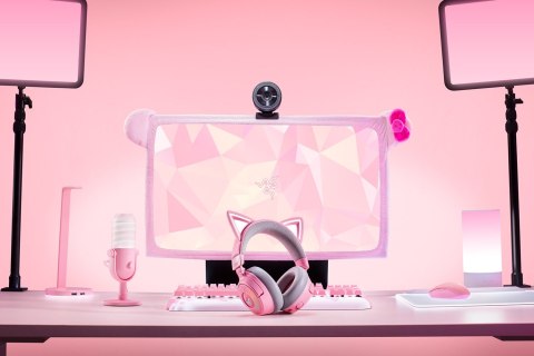 Zestaw słuchawkowy Razer Kraken Kitty V3 Pro Sieć bezprzewodowa/przewodowa Nauszne Bezprzewodowy Kwarc