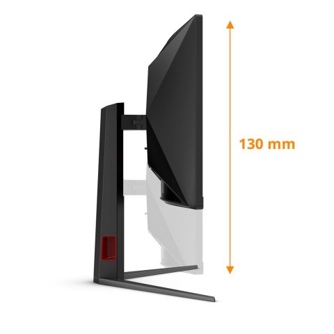 Monitor AOC CU34G4 34" Szybkie VA UWQHD 21:9 180 Hz 1 ms 3440 x 1440 pikseli 300 cd/m2 Ilość portów HDMI: 2 Czarny