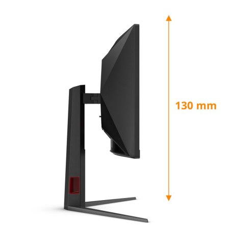 Monitor AOC CU34G4Z 34-calowy, Szybkie VA, WQHD 21:9, 240 Hz, 1 ms, 3440 x 1440 pikseli, 450 cd/m2, ilość portów HDMI: 2, kolor 