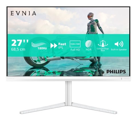 Philips Evnia 27M2N3201A/00 monitor komputerowy 68,6 cm (27") 1920 x 1080 px Full HD LCD Biały