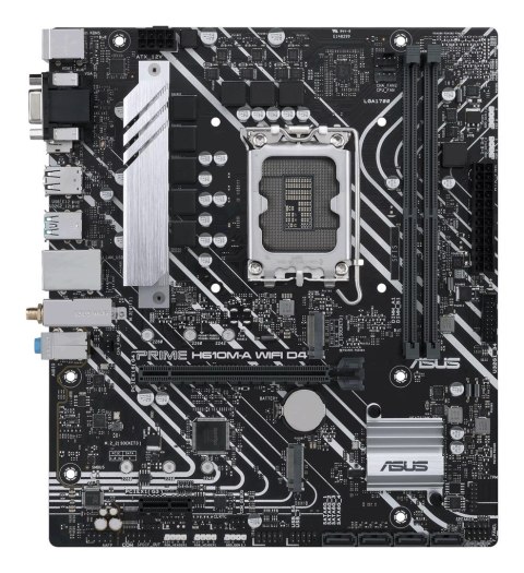 Asus | Płyta główna H610M-A WIFI D4 | Rodzina procesorów Intel | Gniazdo procesora LGA1700 | Moduły DIMM DDR4 | Gniazda pamięci 
