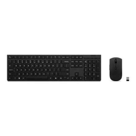 Lenovo Professional Bezprzewodowa ładowalna klawiatura i mysz combo | Zestaw klawiatury i myszy | Bezprzewodowy | Mysz w zestawi