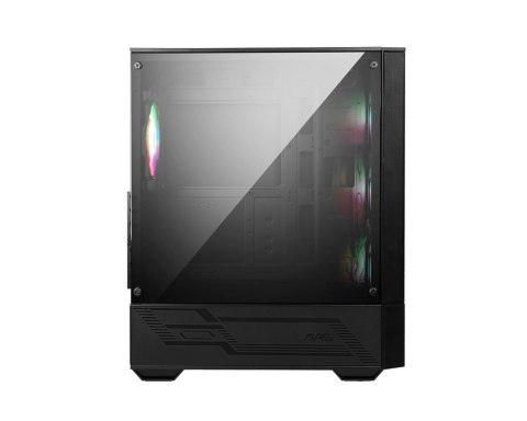 MSI MAG FORGE 112R zabezpieczenia & uchwyty komputerów Midi Tower Czarny, Przezroczysty