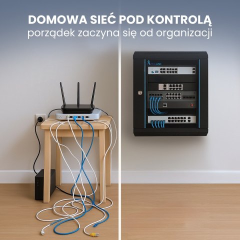 Extralink 9U 600x600 Czarna | Szafa rack | montowana na ścianie