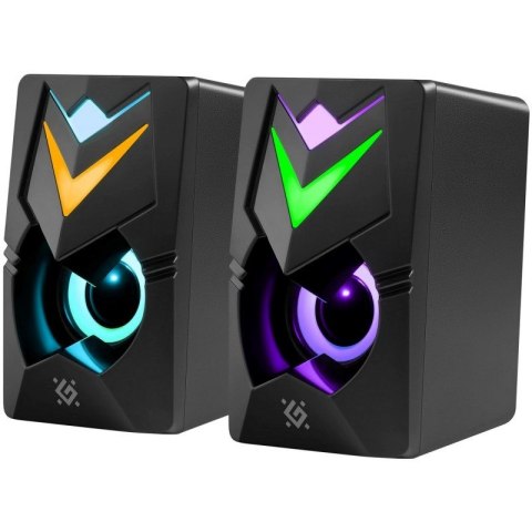 DEFENDER GLOSNIKI PC J4 2.0 6W LED USB CZARNE 65964