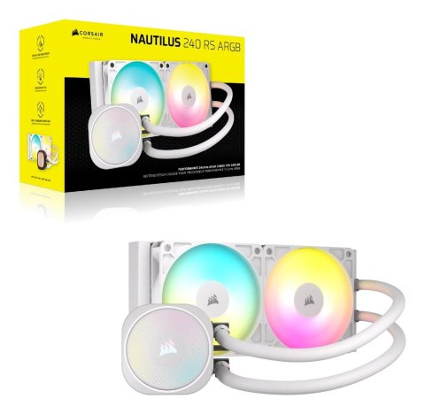 Corsair NAUTILUS 240 RS ARGB Liquid Procesor Chłodnica cieczy all-in-one Biały 1 szt.
