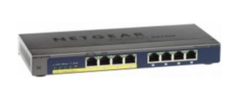 Netgear GS108PP Nie zarządzany Gigabit Ethernet (10/100/1000) Czarny Obsługa PoE