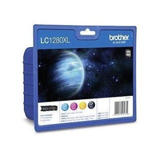 Brother LC1280XLVALBP nabój z tuszem 4 szt. Oryginalny Czarny, Cyjan, Purpurowy, Żółty