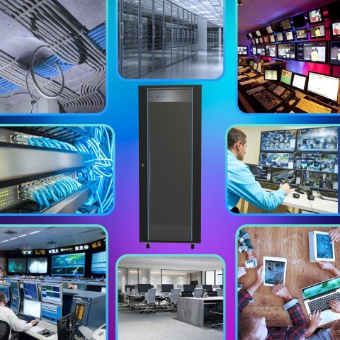 EXTRALINK SZAFA RACK STOJĄCA 42U 800X800 CZARNA