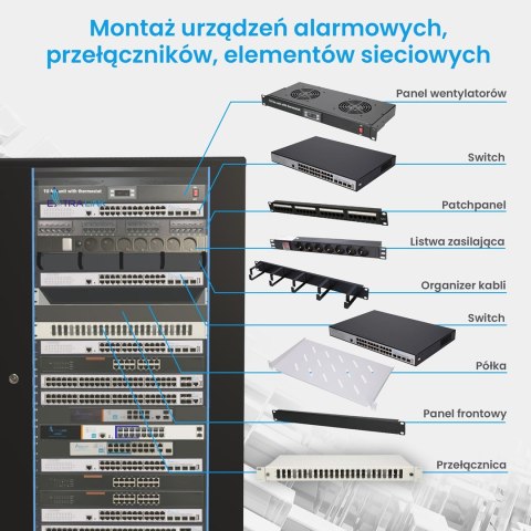 Extralink 22U 600x800 Czarna | Szafa rack | stojąca
